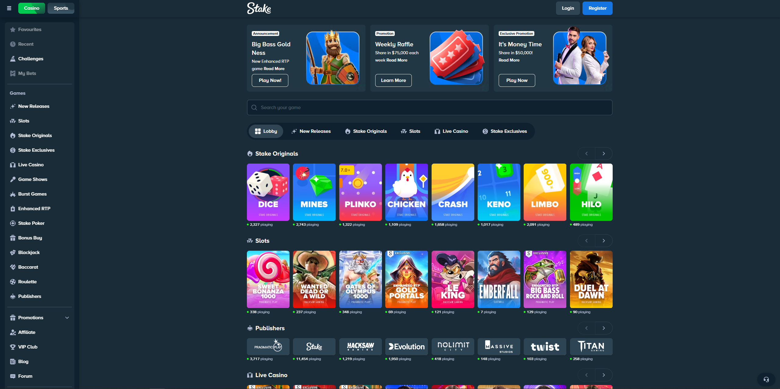 Stake interface